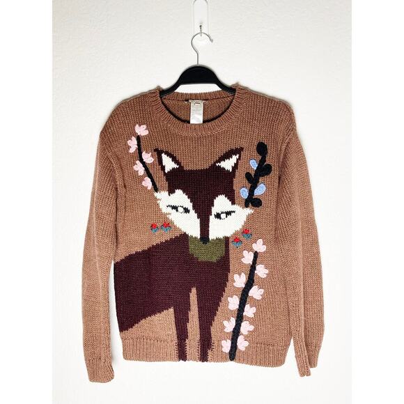Paul & Joe Sister x Anthropologie Womens Foxy Intarsia Pullover Crewneck Sweater - Picture 6 of 9